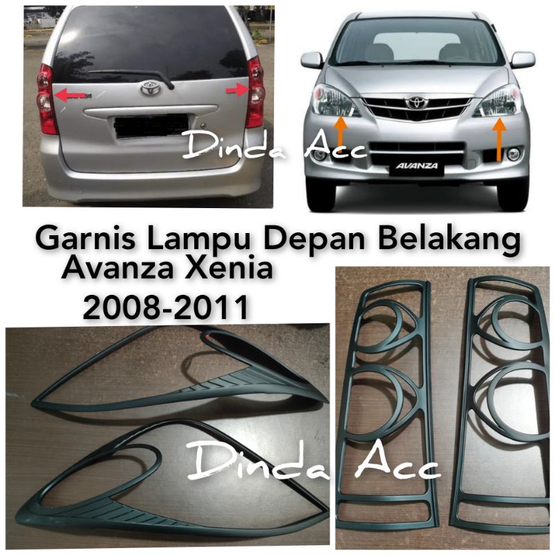 Garnis Lampu Mobil Avanza Xenia 2008-2011 Depan Belakang Hitam Doff