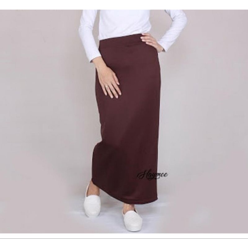 Rok Span Scuba Panjang / Rok kerja / Rok Pencil Scuba / Rok Span Maxi Skirt