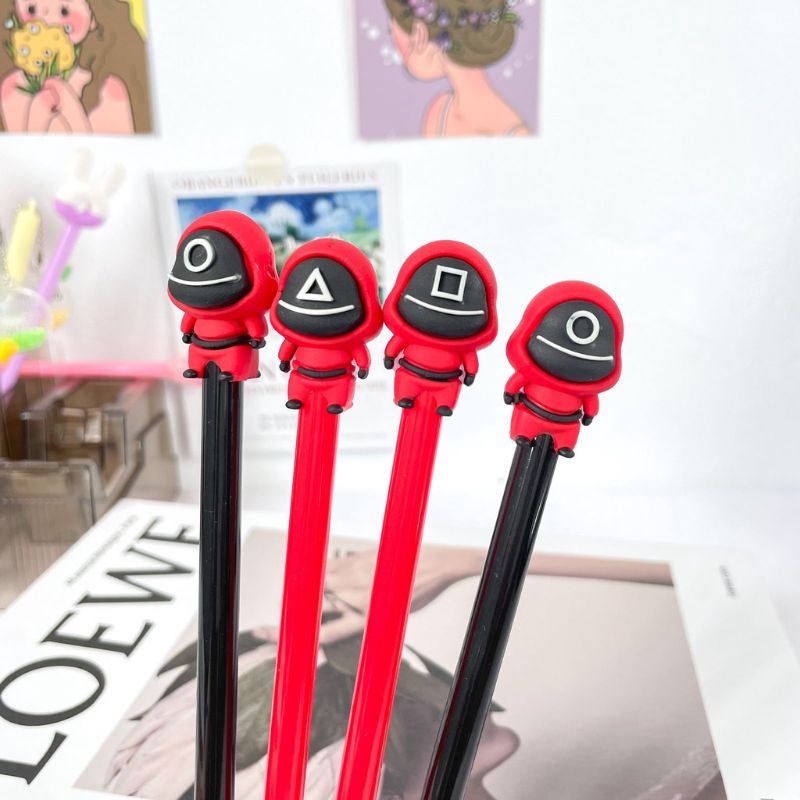 

bolpoint bulpen pulpen lucu squid game kekinian karakter lucu cumi bolpen