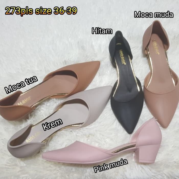 sepatu heels jelly