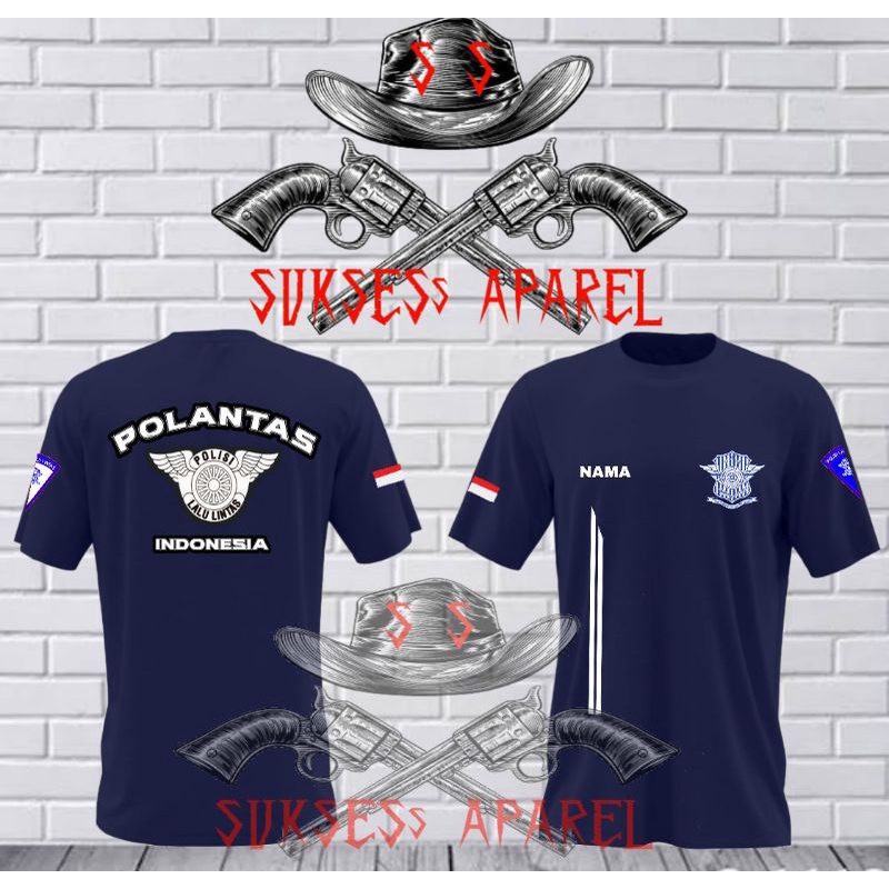 kaos polantas lengan pendek/polisi/lalu-lintas