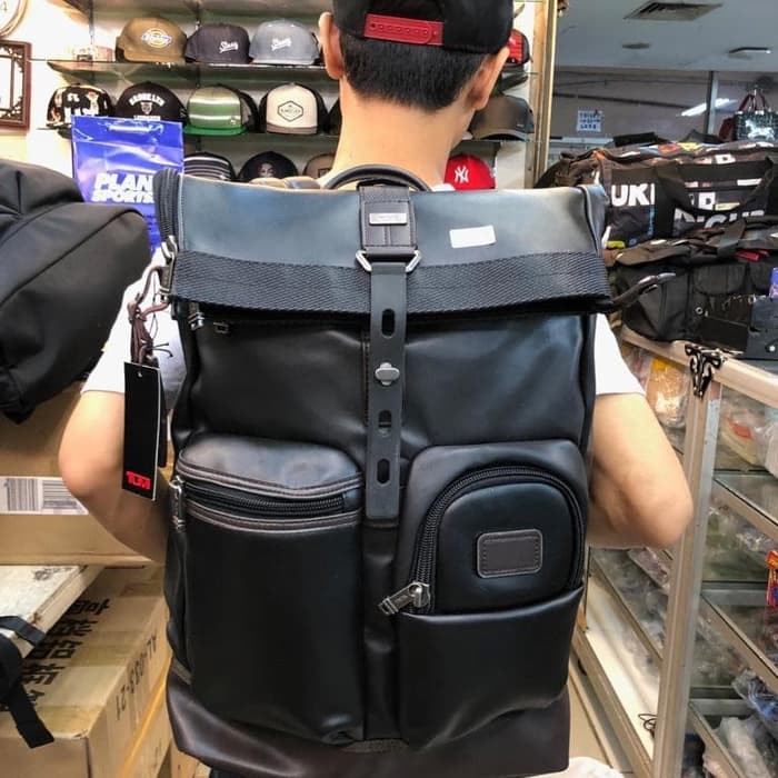 Tas Tumi Ransel Back Pack Luke Roll Leather kulit