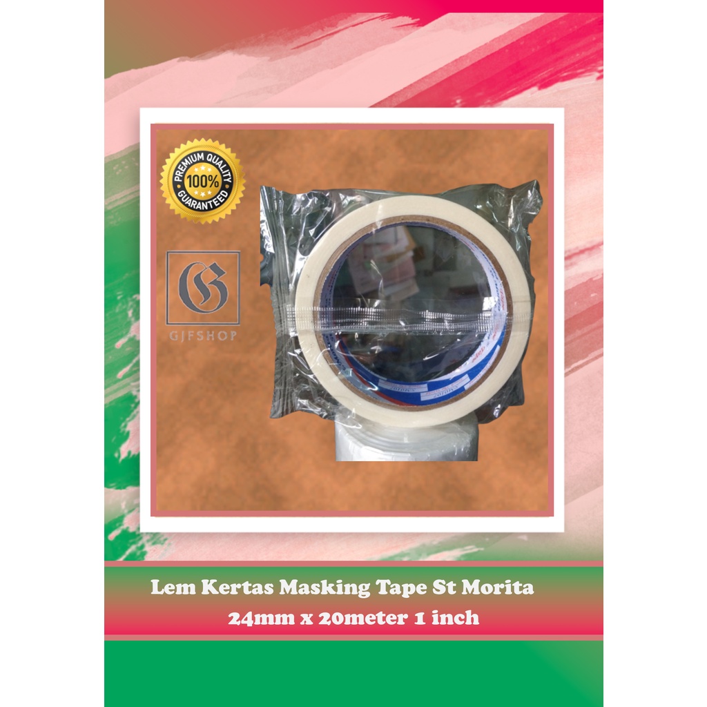 

Lem Kertas Masking Tape St Morita 24mm x 20meter 1 inch