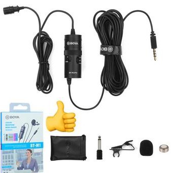 Mic Boya BY-M1 Clip On Lavalier kamera dslr smartphone vlog