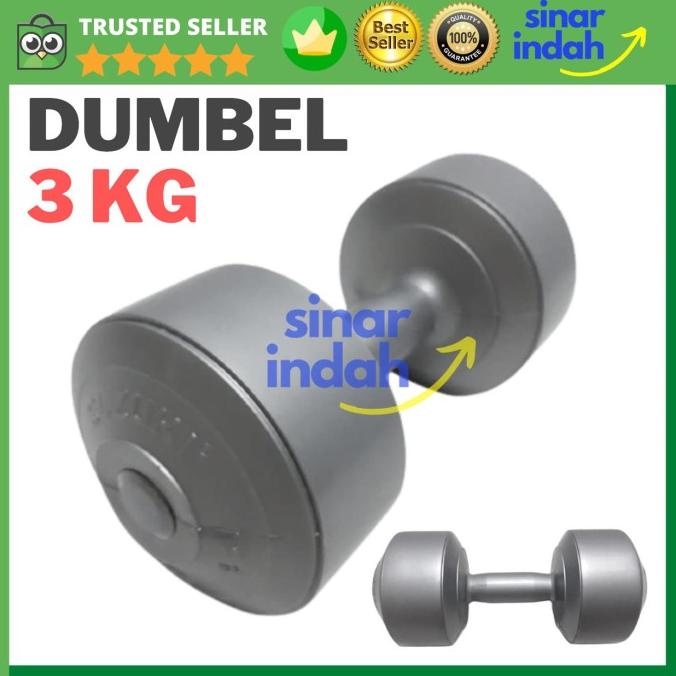 Dumbel Suzuki 3 Kg Dumbell Plastik Barbel Fitness Dambel Gym Dumbbell