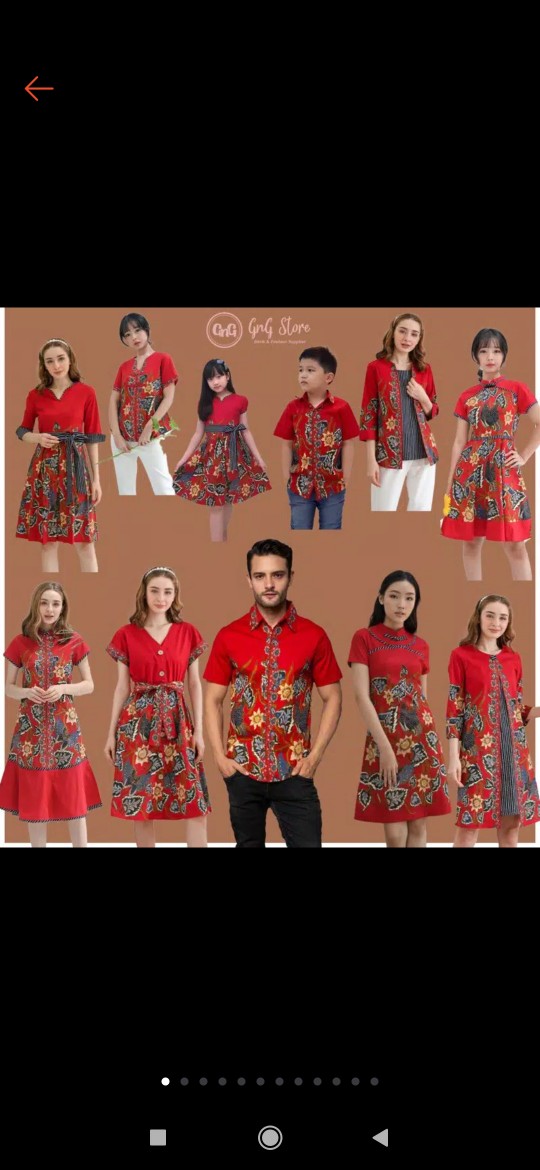 Dress/kemeja Batik Anak Aci Red/ Seragam Batik Anak