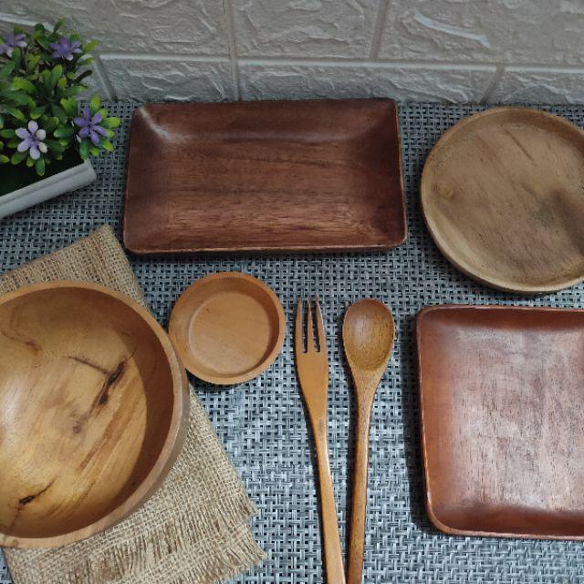 Piring Kayu Persegi 15c Oesing Craft