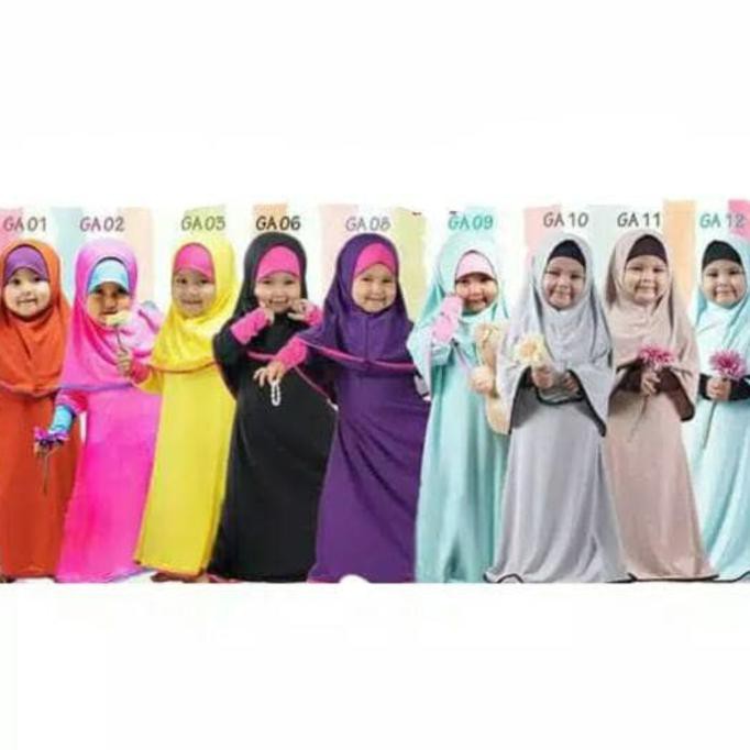 101 Model Baju Muslim Anak Perempuan Warna Orange Terbaru