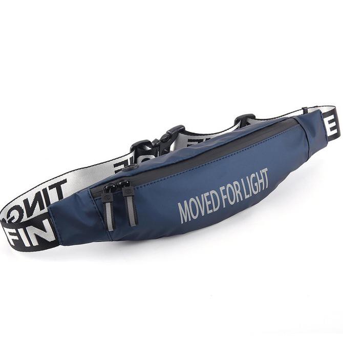 -SIAP KIRIM- TAS SELEMPANG ANTI AIR MULTIFUNGSI WATERPROOF WAISTBAG MOVED FOR LIGHT - BIRU