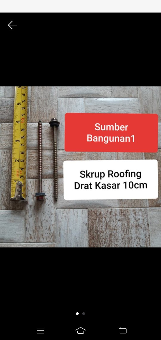 Skrup Roofing Kayu Drat Kasar 10cm // Sekrup Roofing Kayu
