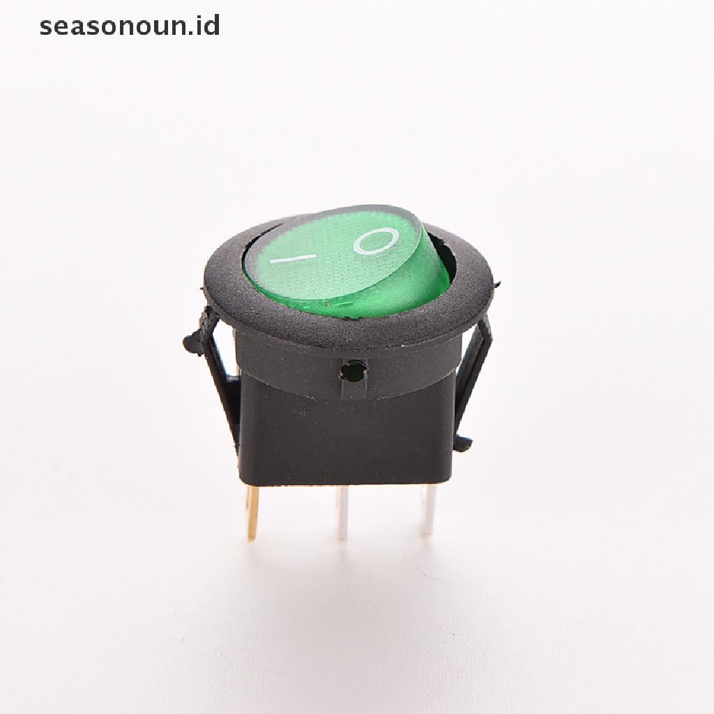4 Pcs Saklar ROCKER SPST ON / OFF 12V 16A Bentuk Bulat Dengan LED DOT Untuk Mobil Dan Perahu