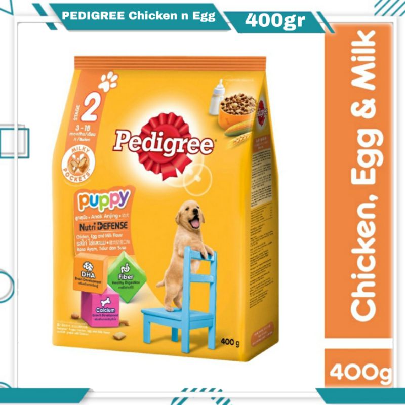 Pedigree Makanan Anjing Kering Rasa Chicken And Egg 400gr Fresh Pack