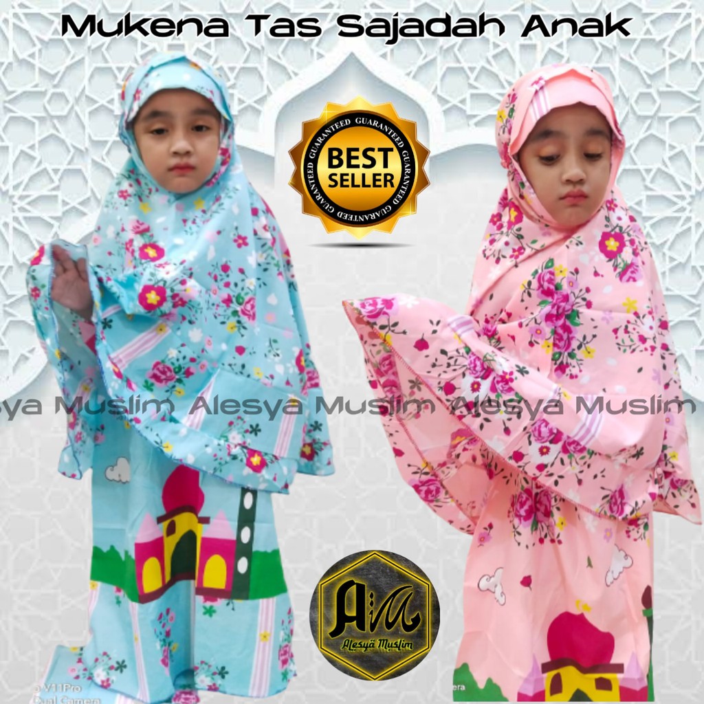 Mukena Anak terlaris motif kembang mesjid