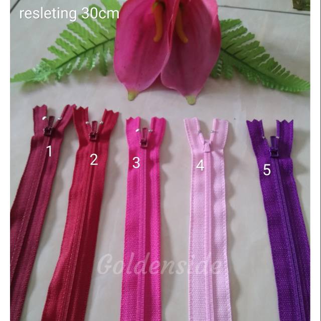 Resleting / Risleting 30cm YKK red series per pcs