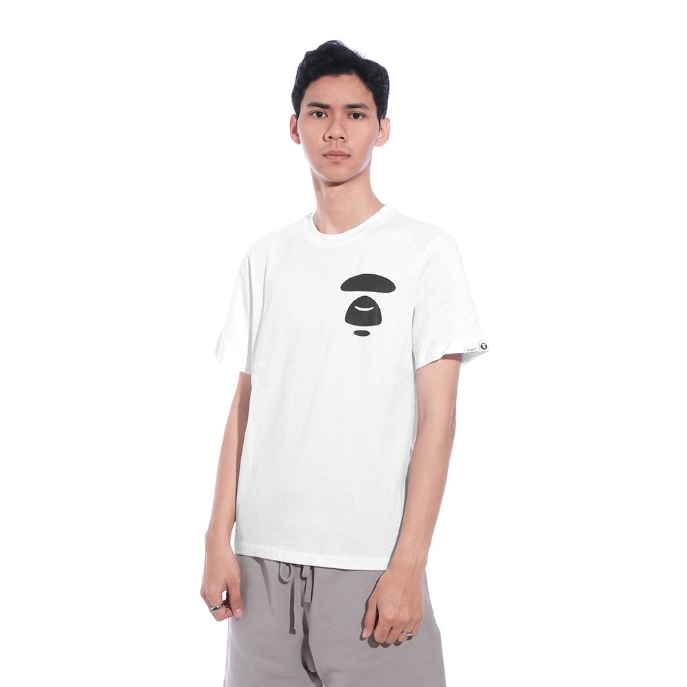 Aape by A Bathing Ape Universe Text T-Shirt White