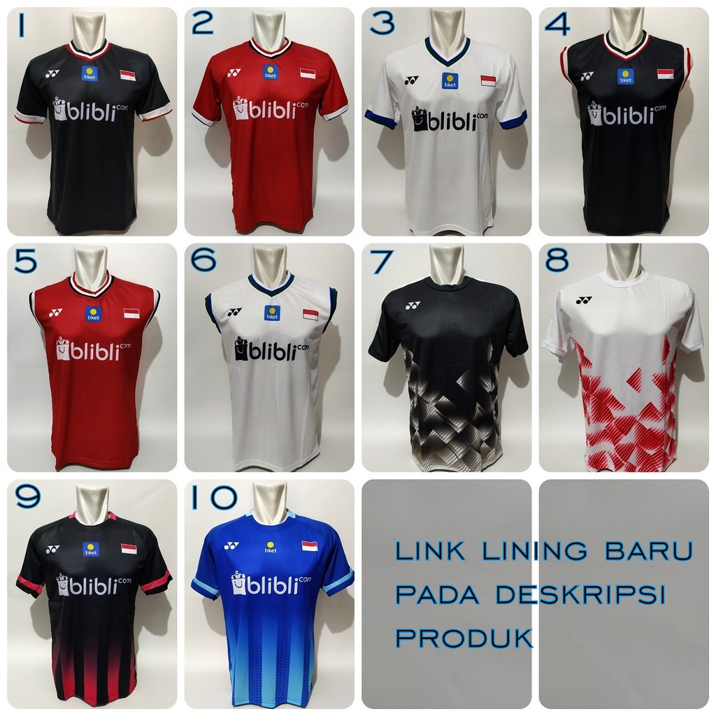  Kaos  Badminton  Yonex Grade Ori Bulutangkis Shopee  Indonesia