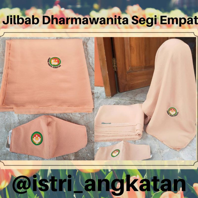 Jilbab Dharmawanita Segi Empat,110 x 110