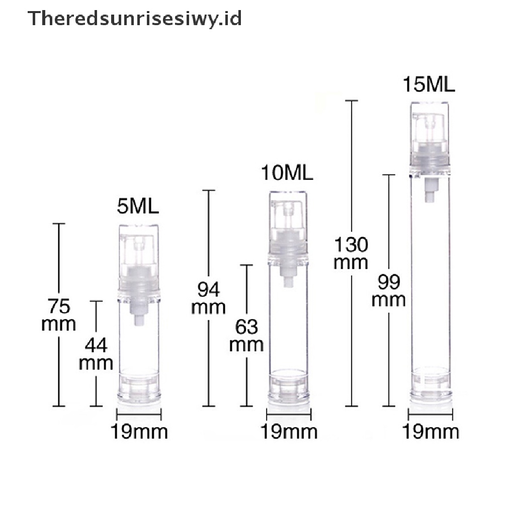 # Alat Rumah Tangga # 1 Pc Botol Pompa Kosong Wadah Lotion Kosmetik Ukuran 5 / 10 / 15ml Untuk Travel