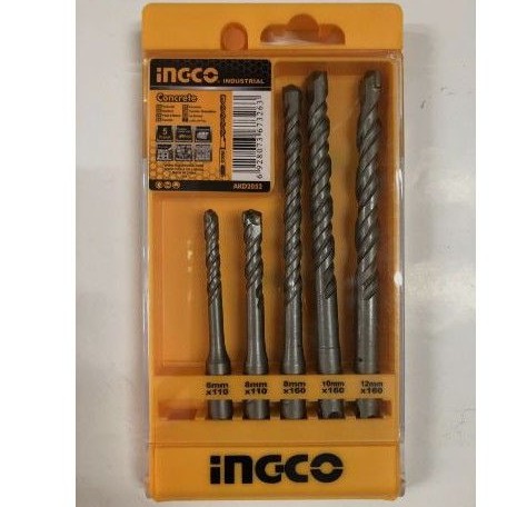 INGCO - Mata Bor Beton (Concrete) Bor Hammer SDS Set 5 Pcs