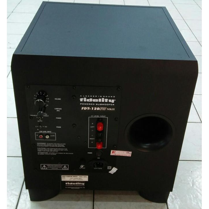 Subwoofer Aktif Fidelity Fdt-120Sw Mkii Powered Subwoofer (12Inch)