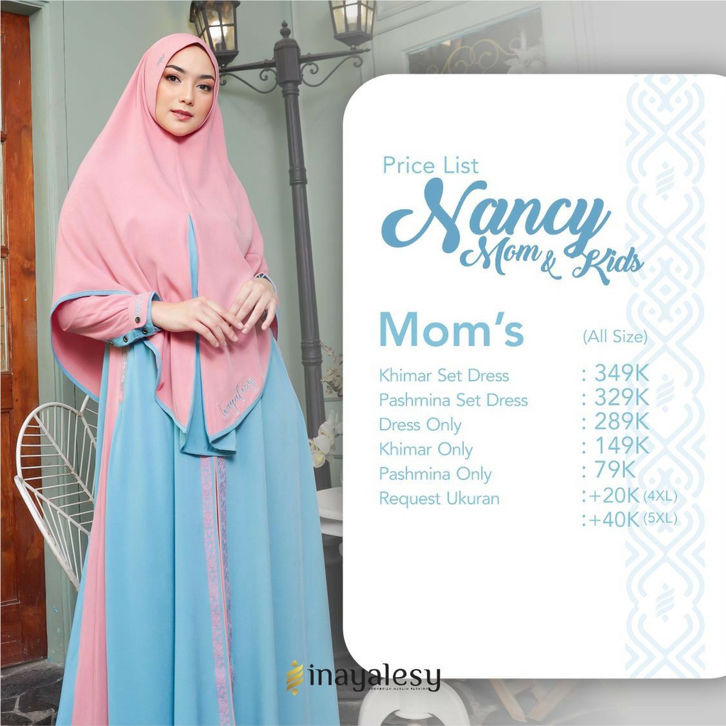 Gamis Dress Muslim Dewasa By Inayah Nancy terbaru