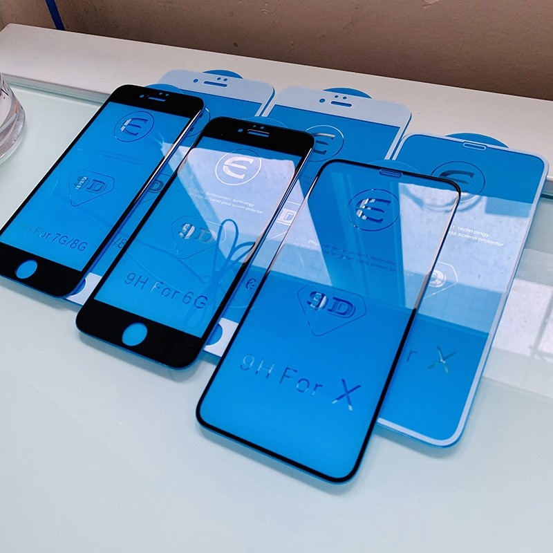 Pelindung Layar Tempered Glass 9D Untuk iPhone 14 13 12 11 Pro X XS Max XR 6 6s 7 8 Plus