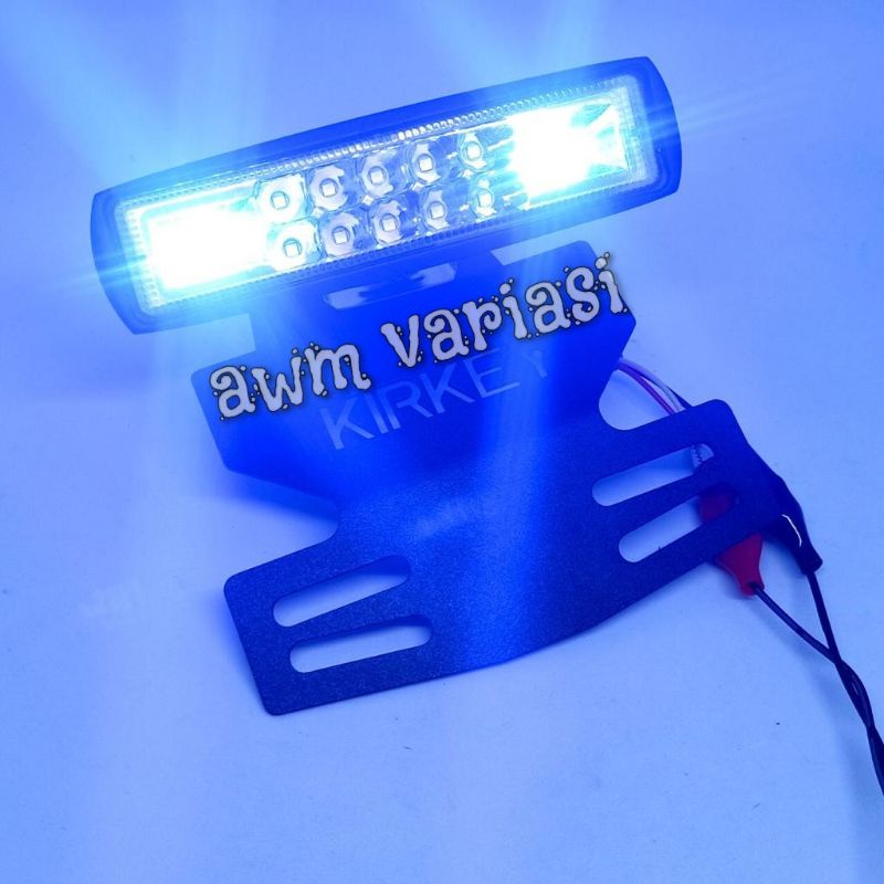 Paket Lampu Tembak Sorot LED 10 Mata LED Cwl Slim Bar Dan Breket Dudukan Plat Nomor RX-King RRK