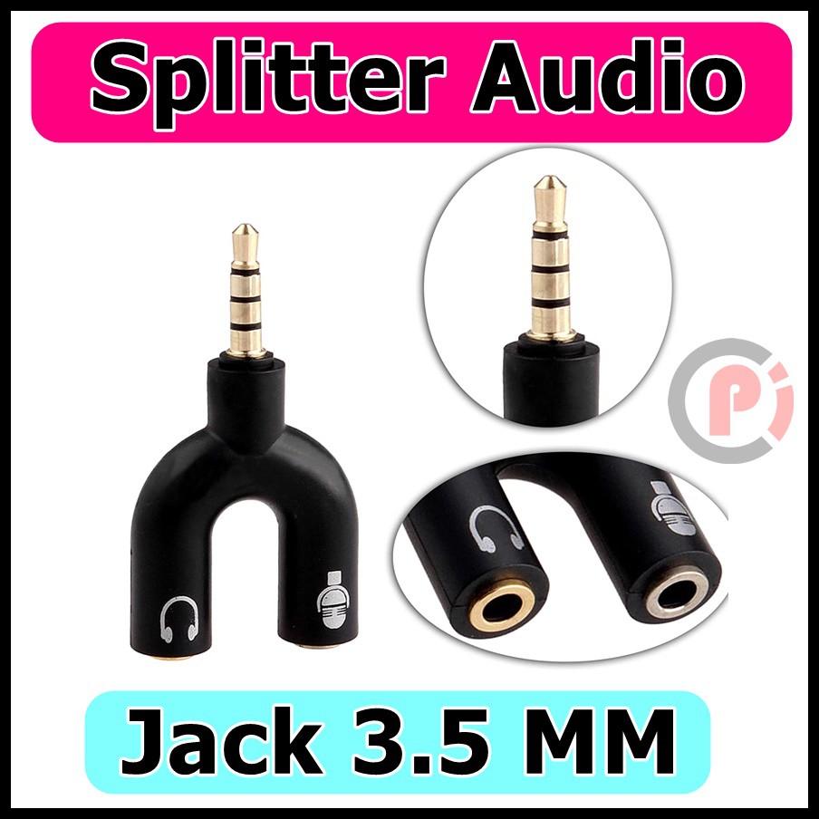 Splitter Audio Shape U 3.5mm ke Headphone dan Mic