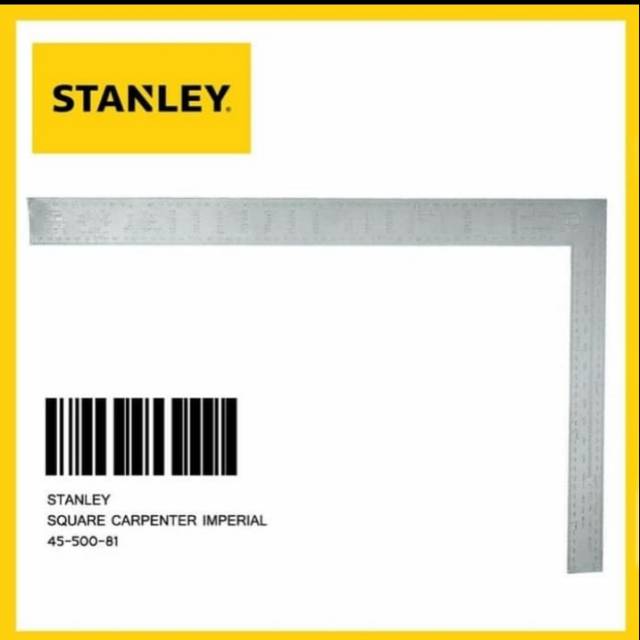 

Penggaris siku Stanley ( 60 x 40 cm ) Steel Carpenter Square Imperial 45-500 Stanley