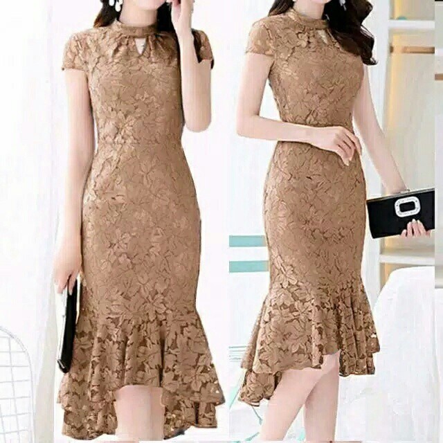 Dress PPohiee - Dress Pesta Brukat - Dress Wanita Terbaru