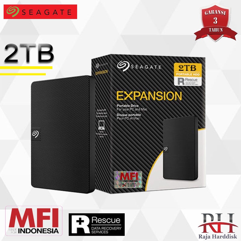 Seagate Expansion 2TB / 2 TB - HDD / HD / Hardisk / Harddisk External 2.5"