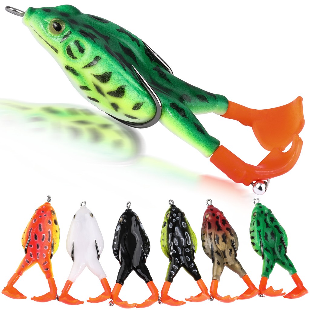 Sougayilang 1 PC Katak Memancing Umpan Berputar Kaki 9 Cm/13G Thunder Frog Lure Baru Lembut Umpan Umpan Thunder