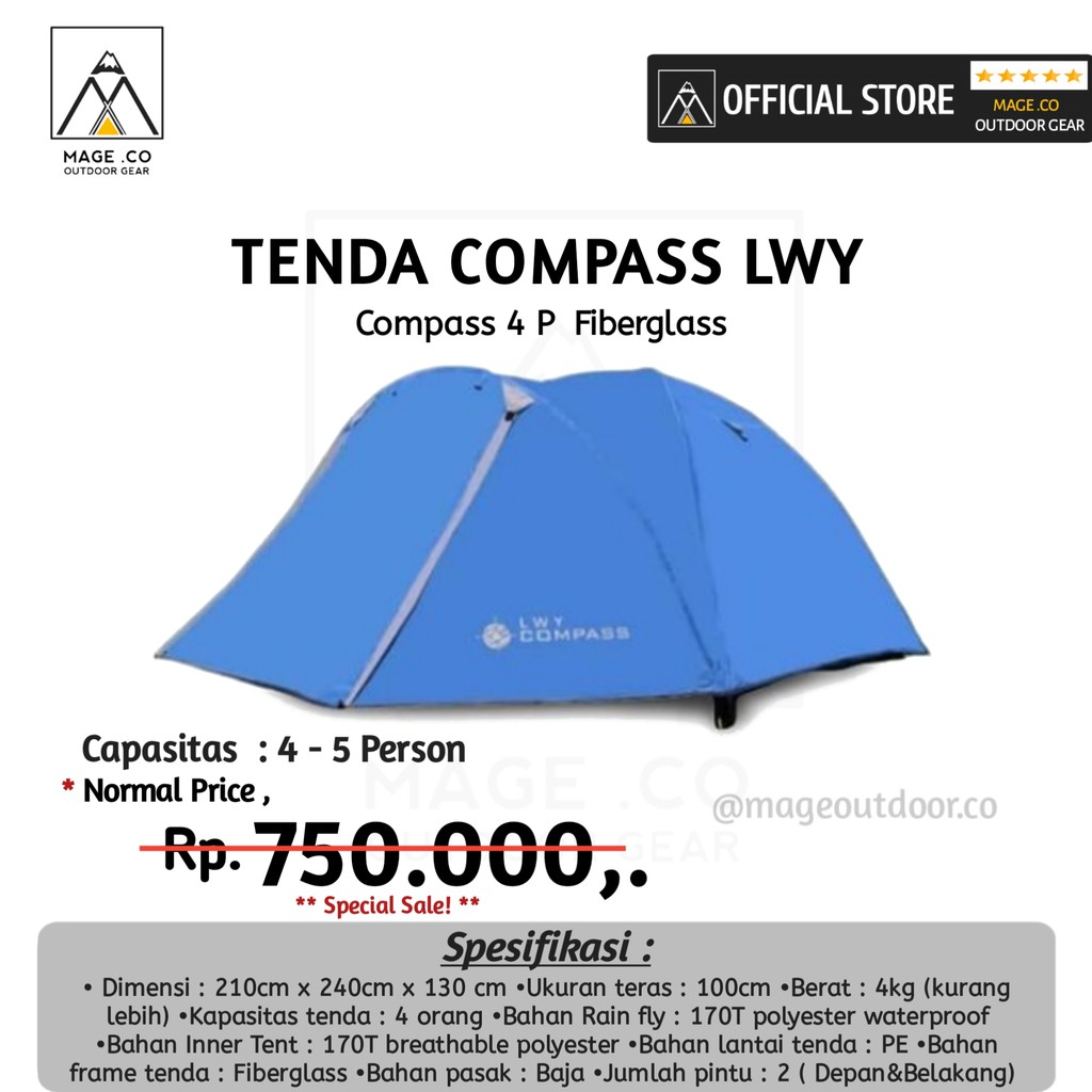 Tenda compass kap 4p tenda compass frame alloy double layer tenda compas dome tenda outdoor