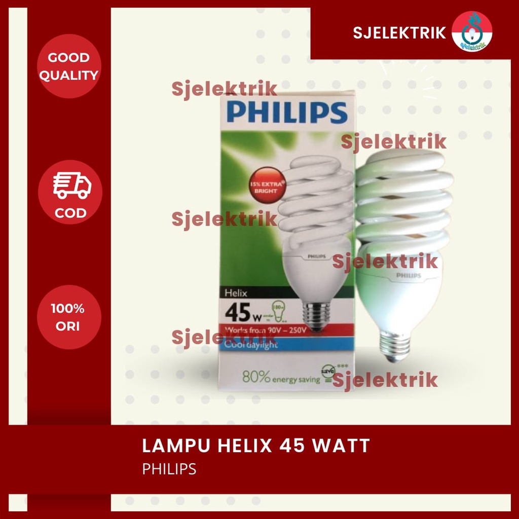 Lampu Philips Tornado Helix  45 Watt Philips Tornado 45 Watt Lampu Philip Helix Tornado 45 Watt
