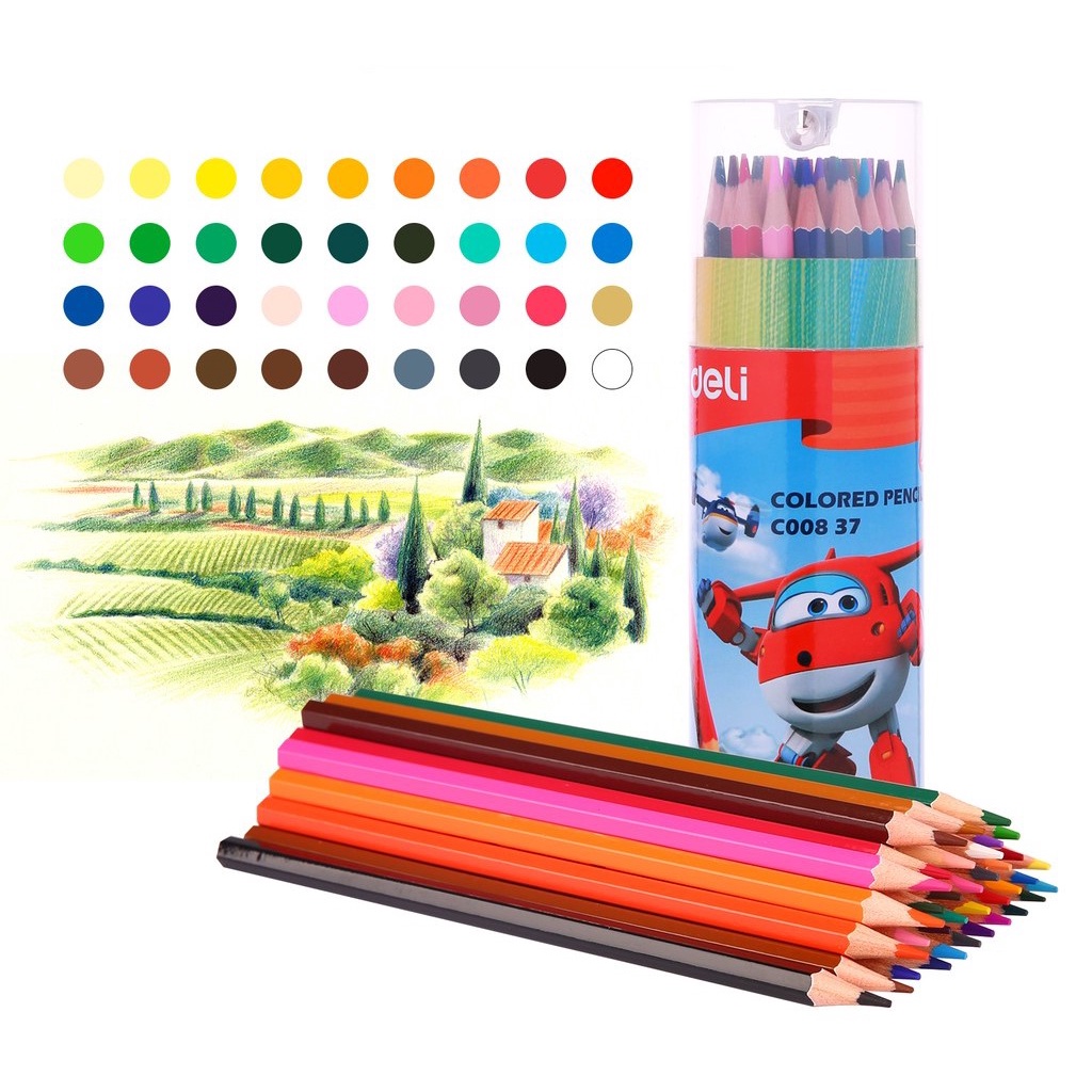 

PENSIL GAMBAR 36 WARNA DELI TABUNG + SHARPENER RAUTAN COLOR PENCIL C00837 BAGUS EMPUK