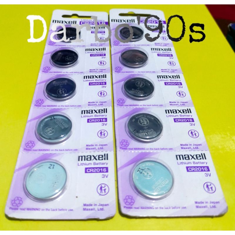 BATERAI MAXELL CR2016 LITHIUM 3V ORIGINAL MAXELL 2016