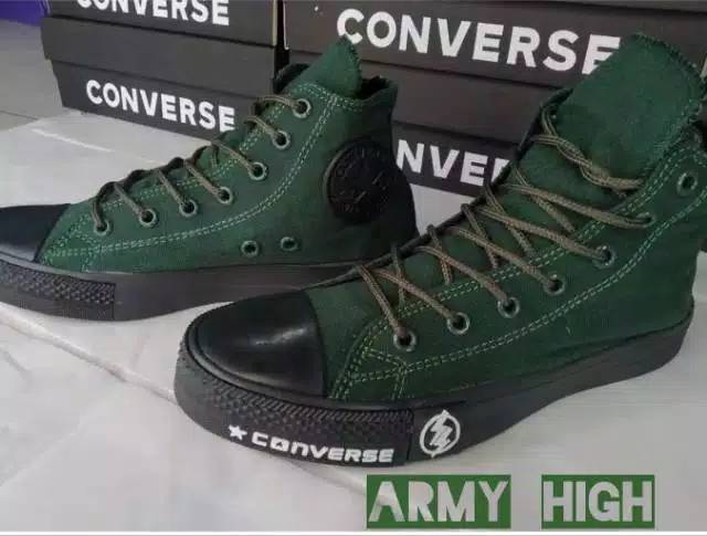 Converse Chuck Taylor New Release Undefeated High Tinggi Army