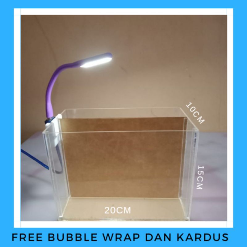 SOLITER AQUARIUM AKRILIK CUPANG MURAH BENING 20X10X15