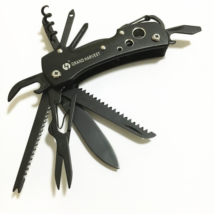 Peralatan Multifungsi 14in1 Pocket Knife EDC Pisau Lipat KNIFEZER