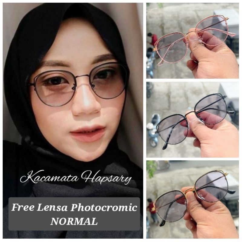 FRAME KACAMATA PHOTOCROMIC ( NORMAL ) KACA MATA WANITA 1308 | KACAMATA ANTI UV | KACA MATA FASHION