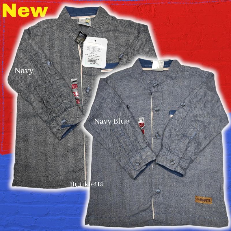 Popeye Original 100%-Kemeja Koko Anak Laki laki 6-36bulan