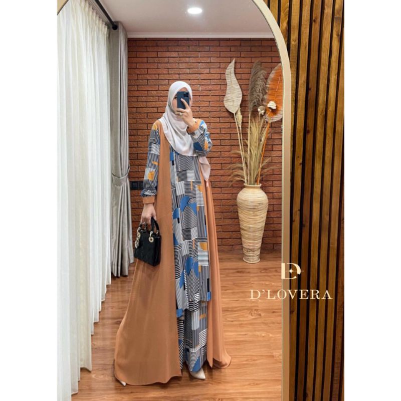 JELITA SET DLOVERA ORIGINAL SETELAN CELANA TUNIK PANJANG
