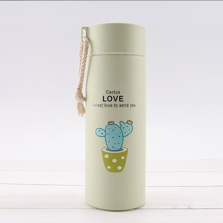 BOTOL MINUM KACA MOTIF KARTUN 450ML - TUMBLER MOTIF LUCU - BC