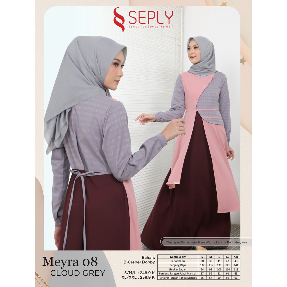 GAMIS TERBARU 2021 SEPLY MEYRA 08 CLOUD GREY