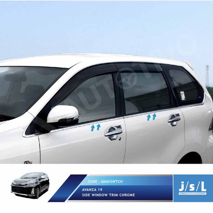 JSL Lis Kaca Samping Avanza 2019 Side Window Trim Chrome