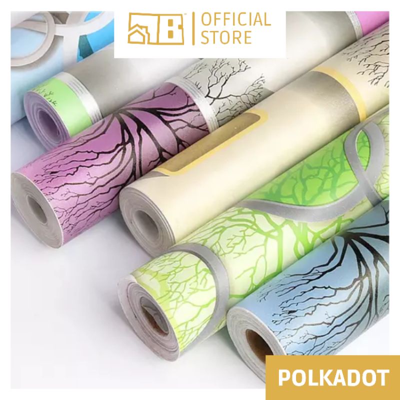 Jual Cod Bolong Wallpaper Sticker Dinding Motif Polkadot Anti Air