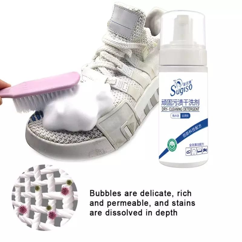 laristerus79 SUGISO Waterless Clothing Cleansing Semprotan Pembersih Tanpa Air pembersih sofa pembersih helm pembersih sepatu pembersih tas kulit S014