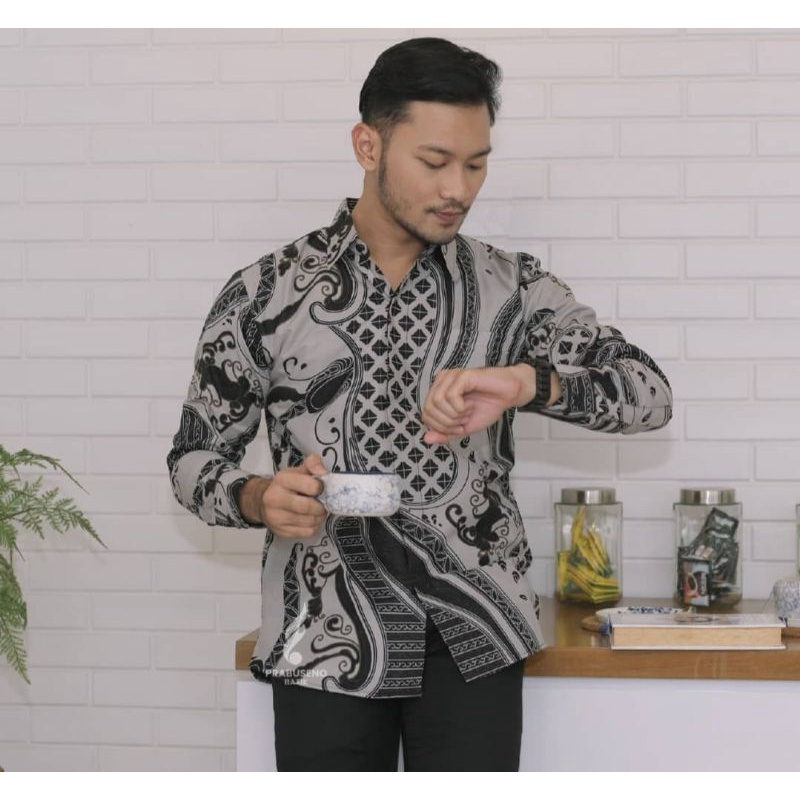 Kemeja batik pria lengan panjang, batik panjang premium