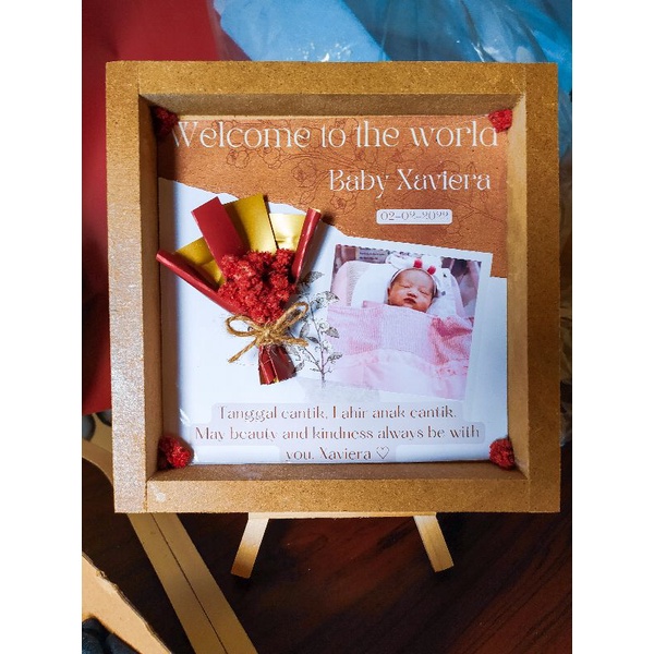 BINGKAI FOTO KAYU 3D/ CUSTOM /ANNIVERSARY/WEDDING/BIRTHDAY/WISUDA  Pictbox 3D Lis Kayu20 x20cm