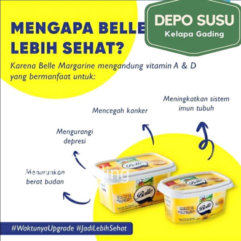 Belle Margarine Sunflower Oil Spread 250gr / 500gr | Margarin Mentega Butter 250 500